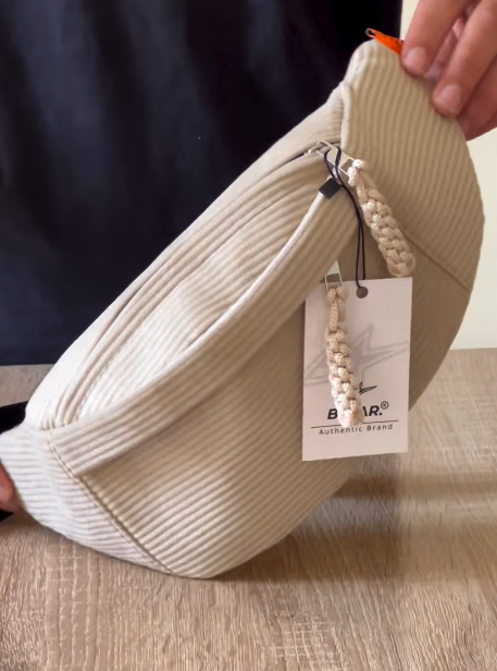 Sacoche banane velour